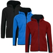GALAXY BY HARVIC 3-Pack Men's Polar Fleece Tech Zip Hoodie (S-2XL)
