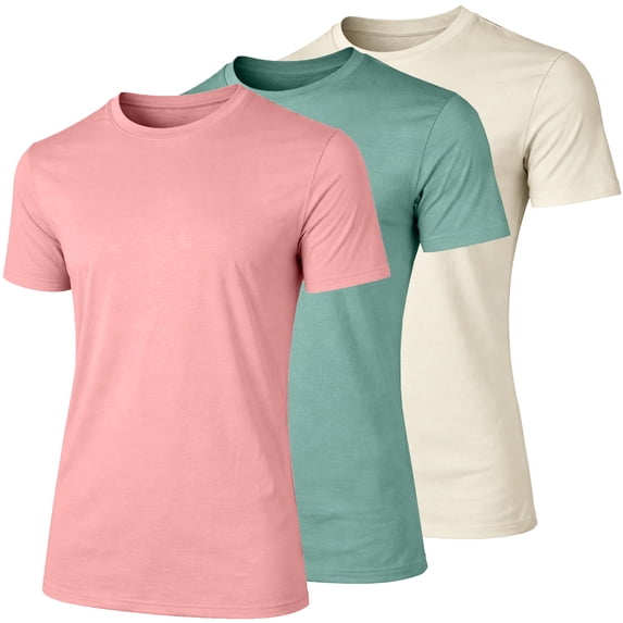 3-Pack Men’s Short Sleeve Fashion Stretch Rayon Tees (M-3XL)