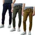 thumbnail image 1 of 3-Pack Men’s Slim-Fit Twill Jogger Pants (S-2XL), 1 of 5