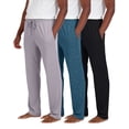 thumbnail image 1 of Real Essentials 3 Pack: Men's Pajama Pants Soft PJ Lounge Bottoms Loungewear Pijamas Elastic Waist Pockets (Big and Tall), 1 of 2