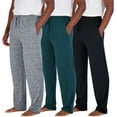 thumbnail image 1 of 3 Pack: Men's Soft Pajama Lounge Pants with Drawstring & Pockets - 4-Way Stretch & Wicking-Big & Tall (S-5XL), 1 of 6