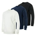 thumbnail image 1 of 3 Pack: Men's Soft Plush Fleece Crewneck Sweatshirt - Athletic Pullover Sweater (Available In Big & Tall), 1 of 6