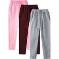 3 Pack Men's Sweatpants with Pockets Open Bottom Workout Trousers Loose