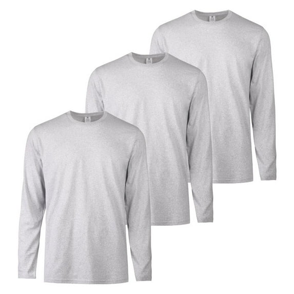 3 Pack Men's T-Shirts Cotton Long Sleeve Crew Neck Classic Fit Tee Regular Big & Tall S-3XL Workout Breathable Casual Menswear Tops Streetwear Solid