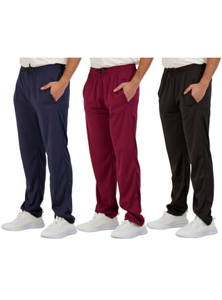 Men's Moisture-Wicking Jogger Pants with Zipper Pockets (3-Pack