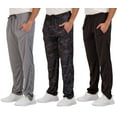 thumbnail image 1 of Real Essentials 3 Pack: Men's Mesh Open Bottom Sweatpants Gym Active Athletic Workout Casual Pants with Pockets (Big & Tall), 1 of 3