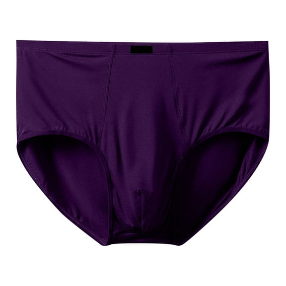 3 Pack Men's Underwear Briefs Breathable Plus Size Solid Color Panties
