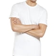 thumbnail image 1 of 3 Pack Mens 100% Cotton Crew Neck Tagless T-Shirt Undershirt White Size M, 1 of 1