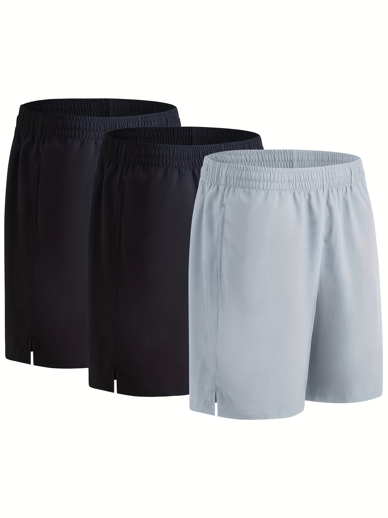 3 Pack Mens 7 Performance Running Shorts Ultralight Quick Dry Gym Shorts with Secure Zip Pockets for Workouts Training