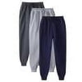 thumbnail image 1 of ZQUUVOU 3 Pack Mens Athletic Sweatpants With Zipper Pockets Solid Color Casual Sports Drawstring Ankle Pants Navy, 1 of 3