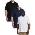 thumbnail image 1 of 3-Pack Mens Classic Extended Sizing Pique Polo Shirts (3XL-5XL), 1 of 4