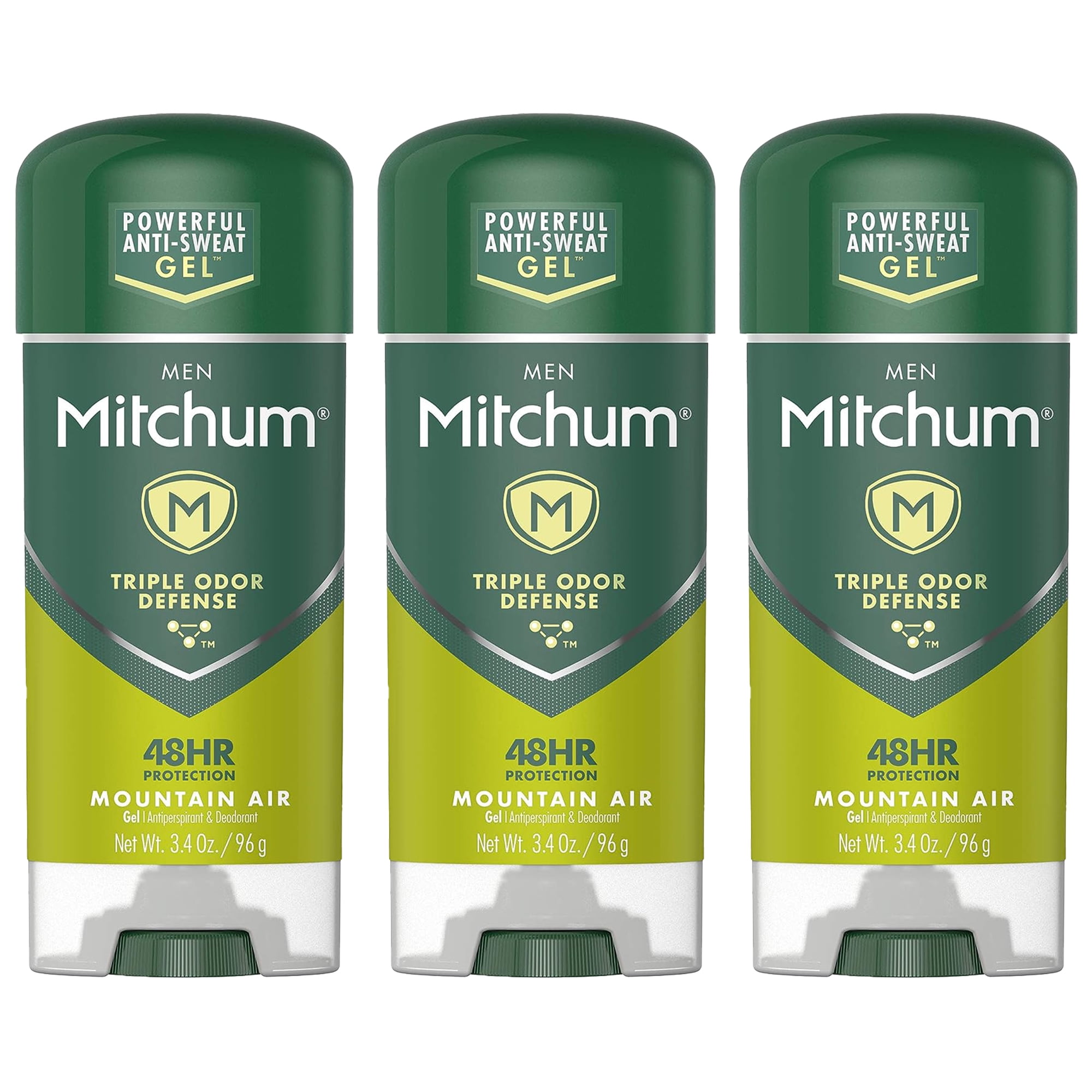 3-Pack Mens Deodorant by Mitchum, Antiperspirant, Triple Odor Defense ...