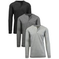 thumbnail image 1 of 3-Pack Mens Long Sleeve Henley Thermal Tee (S-3XL), 1 of 5