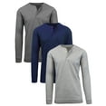 thumbnail image 1 of 3-Pack Mens Long Sleeve Henley Thermal Tee (S-3XL), 1 of 5