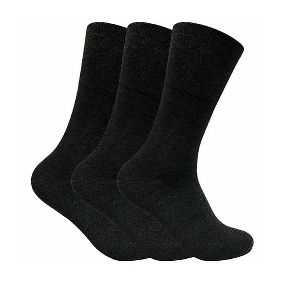 Sock Snob - 3 Pack Mens Non Elastic Thermal Diabetic Socks for Poor Circulation