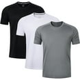 thumbnail image 1 of 3 Pack Mens Running T Shirts Gym Clothes Shirts Dry Fit Moisture Wicking Athletic Shirt Breathable Cool Workout Tshirts, 1 of 6