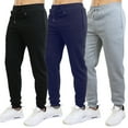 thumbnail image 1 of Galaxy by Harvic 3-Pack Mens Slim Fit Fleece Jogger Sweatpants (S-2XL), 1 of 6