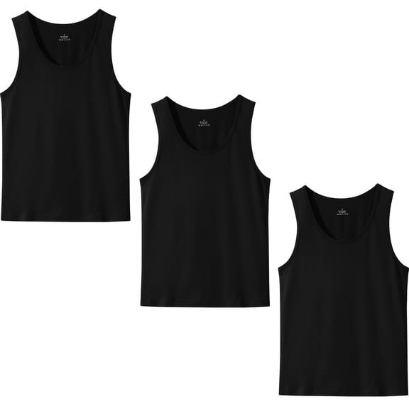 3 Pack Mens Stretch Tank Top Slim Fit Comfortable Undershirt for Workout Casual