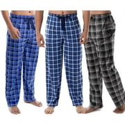 BARGAIN HUNTERS 3-Pack: Mens Ultra-Soft Cozy Lounge Sleep Micro Fleece Plaid Pajama Pants