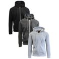 thumbnail image 1 of 3-Pack Mens Zip-Up Fleece Lined Hoodie (3-Pack), 1 of 5