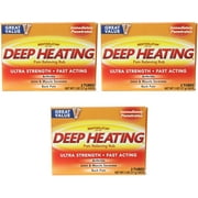 3 Pack - Mentholatum Ultra Strength Deep Heating Pain Relieving Rub 2x2Oz Tubes Ea