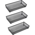 thumbnail image 1 of 3 Pack Mesh Flatware Drawer Organizer for Kitchen/Office/Home Tools,Spoon Knife Fork Organizers Box Utensil Tabletop Storage Tray (12 x 6 2 Inch), 1 of 4