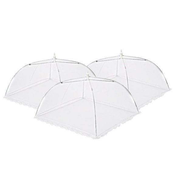 3 Pack Mesh Food Covers 17 inch,Large and Tall Food Covers,Pop-Up Mesh Food Covers Tent Umbrella for BBQs,Outdoors,Screen Tents,Parties Picnics,Fruit Cover,Pop-Up and Collapsible