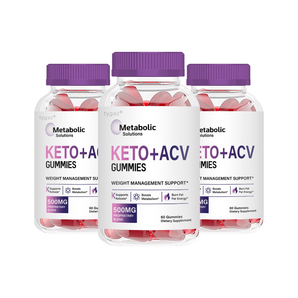 (3 Pack) Metabolic Solutions Metabolic Solutions Keto + ACV Gummies