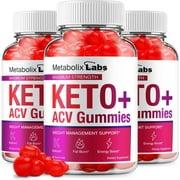 3 Pack Metabolix Labs Keto ACV Gummies - Official - Keto MetabolixLabs ACV Gummies Advanced Formula Plus Apple Cider Vinegar Dietary Supplement B12 Beet Root Juice Men Women 180 Gummies