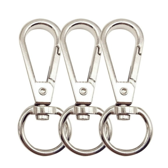 3-Pack Metal Carabiner Clip Keyring Rustproof Lightweight Alloy Keychain Holder for Car Keys Father's Day Gift
