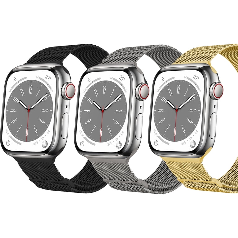 3 Pack Metal Magnetic Band Compatible with Apple Watch Bands 