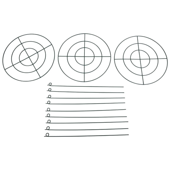 3-Pack Metal Plant Support Cage for Climbing Plants – 40 x 30 x 5 cm Green Ring & Grid Style Sturdy Garden Plant Stand for Peonies, Roses, Tomatoes, Hydrangeas and Strawberries(Circle type)