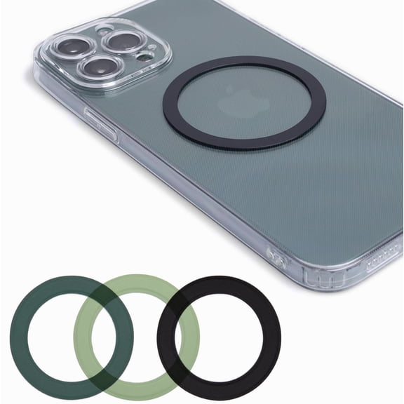 3 Pack Metal Rings Compatible for Magsafe Charger,Magnetic Cup Accessories for Mobile Phones with Wireless Charging Brackets Attached To The Back, Accessories  with IPhone 15/14/13/12 Series