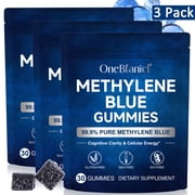 3 Pack Methylene Blue Gummies, Supports Mental Focus, Easy to Take, 30 Count