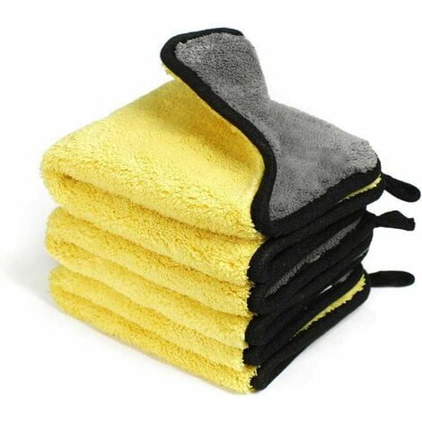 3 Pack Microfiber Car Cloths, 1200GSM Ultra Absorbent Microfiber Towels - Quick Dry, Reusable for Cleaning, Car Polishing or Home Use, 30x30cm