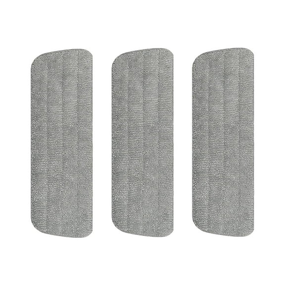 3 Pack Microfiber Cleaning Pads for Bona Mop, Reusable Microfiber Mop Pads for 18 Inch Mop, Hardwood & Hard Surface Floors Replacement Cleaning Mop Pads, Machine Washes, Gray