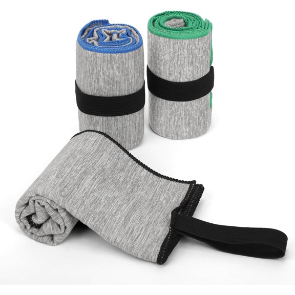3 Pack Microfiber Gym Towel Fast Drying Men Women Workout Gear for Body Sweat Sports Exercise Fitness Tennis Running Riding Hiking Camping Yoga Jogging Fishing Working Out Towel