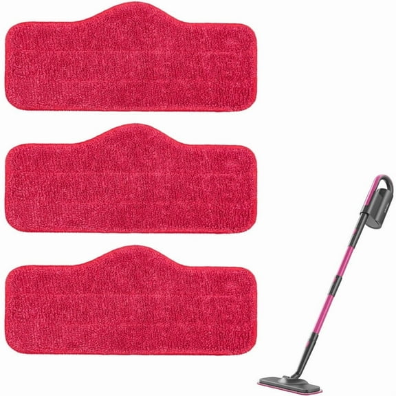 3 Pack Microfiber Replacement Steam Mop Pads Compatible for Schenley Steam Mop Cleaner, Washable and Reusable Replacement Mop Pads