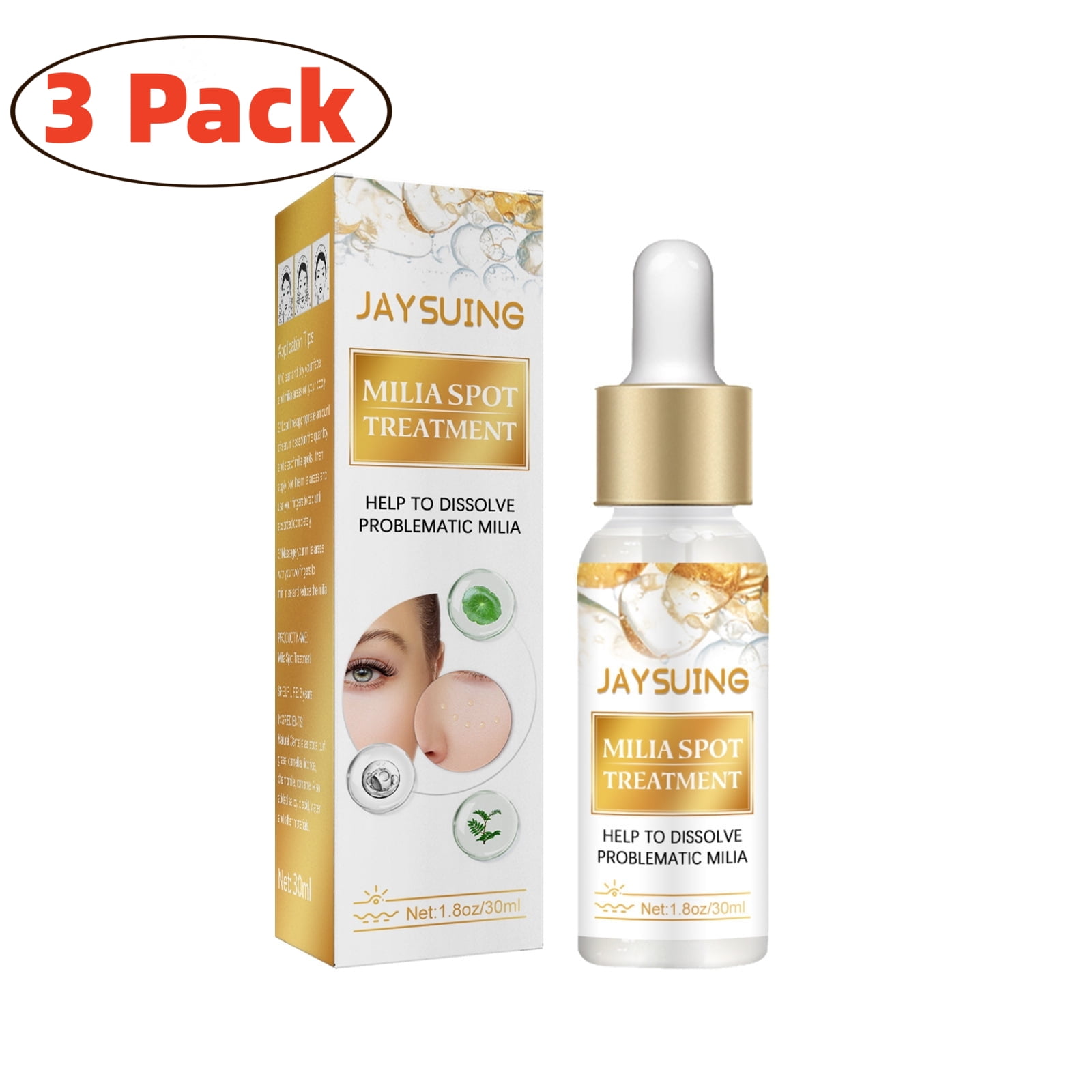 3 Pack Milia Spot Treatment Helps Dissolve and Reduce Milia, Milia