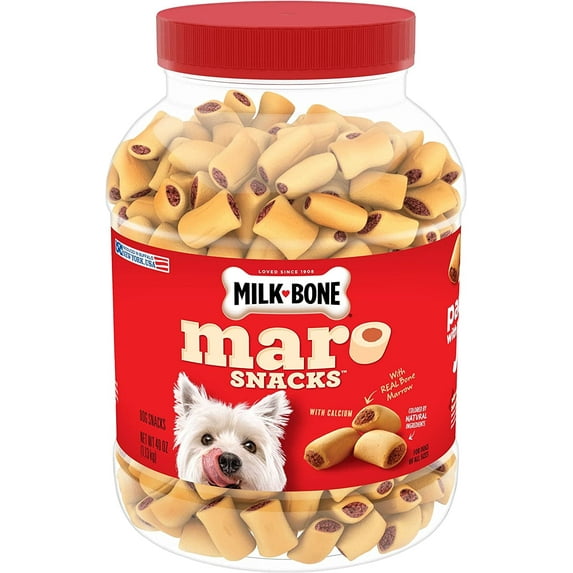 (3-Pack) Milk-Bone Maro Snacks 7910052072 40oz Bone Marrow Beef Flavor Dog Treats