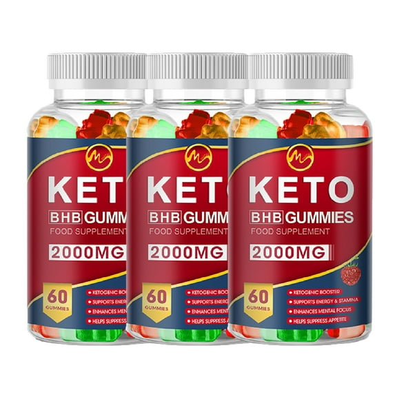 (3 Pack) Minch Keto BHB Gummies 2000mg with MCT Oil, Apple Cider Vinegar, Supply Dietary Supplement, 120 Gummies