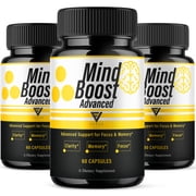 3 Pack Mind Boost Premium Nootropic Supplement, MindBoost Pills 180 Capsules
