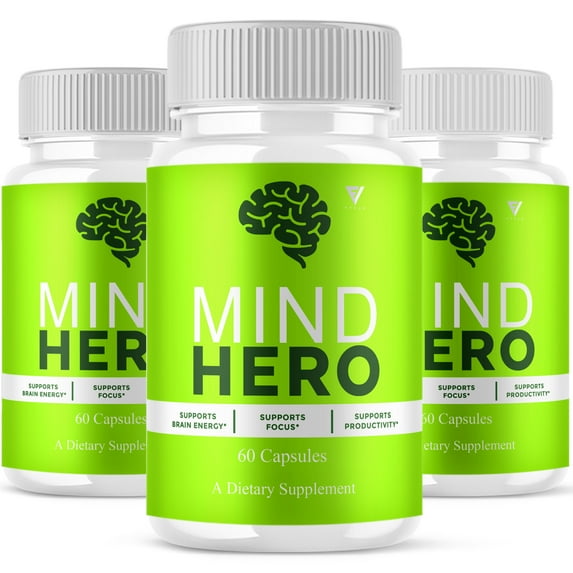 (3 Pack) Mind Hero Brain and Memory Supplement, MindHero Advanced Memory Support and Daily Focus (180 Capsules)