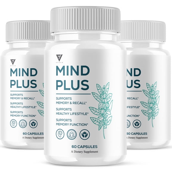 (3 Pack) Mind Plus Brain and Memory Support , MindPlus Supplement (180 Capsules)