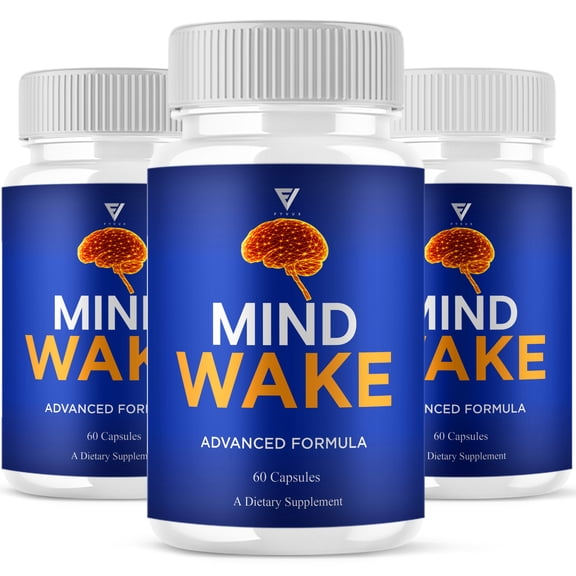 (3 Pack) Mind Wake Brain Support, MindWake Nootropic Supplement (180 Capsules)