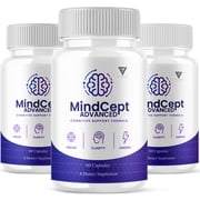 3 Pack Mindcept Advanced Brain Formula, MindCept Supplement 180 Capsules