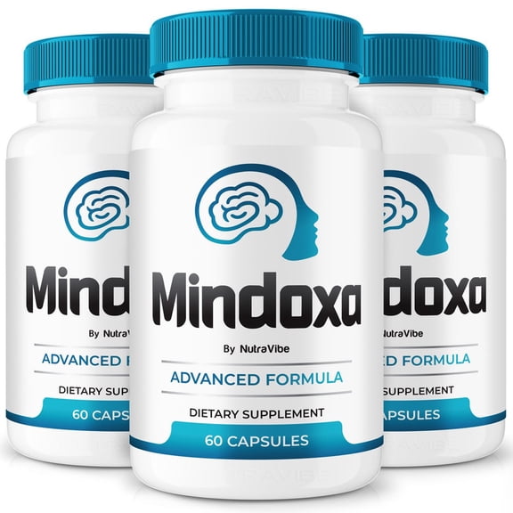 (3 Pack) Mindoxa Pills  Daily Formula with a Natural Blend to Help Maintain Focus, Memory & Concentration | Clean, Gentle, Easy-to-Swallow Capsules for Everyday Sharpness (180 Capsules)