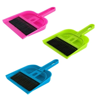 3 Pack Mini Hand And Dustpan Set Small Dust Pans With Brush Set Cleaning Tool For Desk Car Pet Cage And Animal Waste