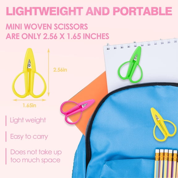 3 Pack Mini Scissors Set - Travel-Sized Tiny Small Scissors with Cover - Portable Snips for Sewing, Crafts, and Yarn