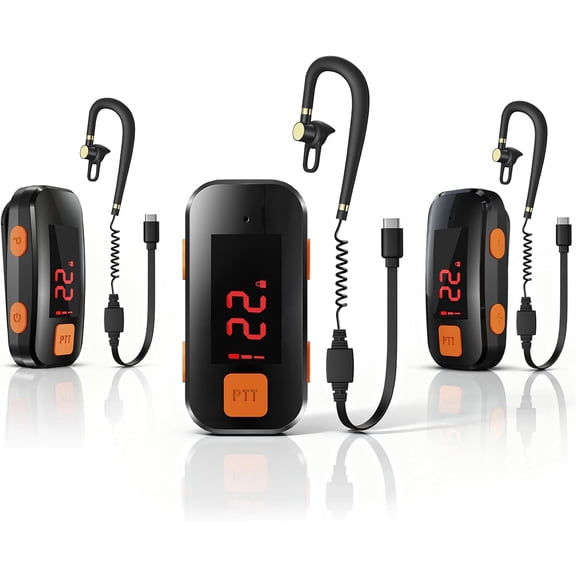 3 Pack Mini Walkie Talkies, Waterproof Small Walkie Talkies, Portable Two Way Radio with Earpieces for Outdoor Sports, Restaurants, Retail Stores, Baseball, Hospital, Biking, Adults Use